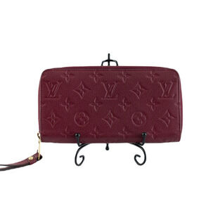 LOUIS VUITTON Zippy Wallet Monogram Empreinte Leather Bordeaux SP4136